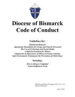 Diocese of Bismarck Code of Conduct