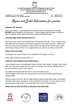 Romeo and Juliet Romeo and Juliet Information for parents