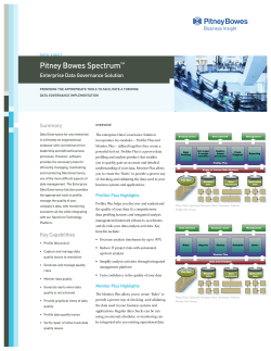 Spectrum Enterprise Data Governance Data Sheet