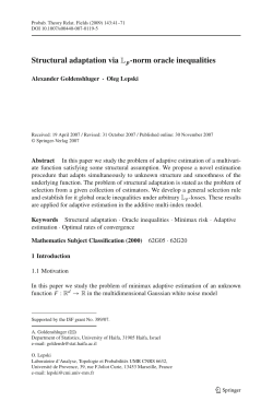 Structural adaptation via Lp-norm oracle inequalities