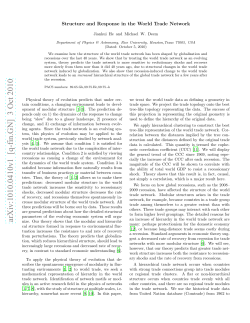 Structure and Response in the World Trade Network