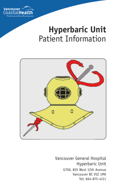 Hyperbaric Unit - Patient Information