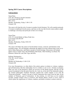 Spring 2015 Course Descriptions