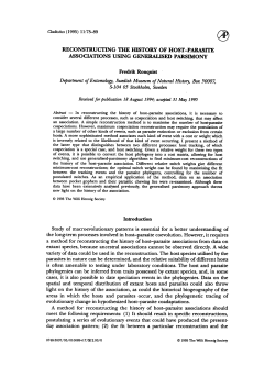 RECONSTRUCTING THE HISTORY OF HOST