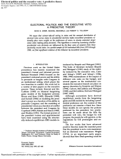 Electoral politics and the executive veto: A predictive theory