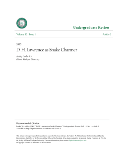 DH Lawrence as Snake Charmer - Digital Commons @ IWU