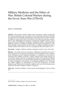 Military Medicine and the Ethics of War: British Colonial Warfare