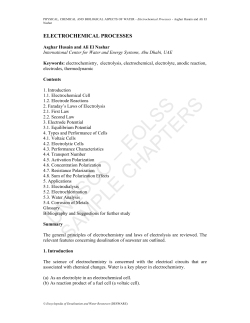 Electrochemical Processes
