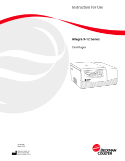 Centrifuges - Beckman Coulter
