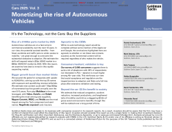 Monetizing the rise of Autonomous Vehicles