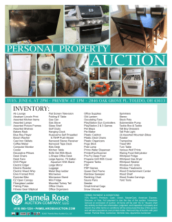 auction - Pamela Rose Auction Company, LLC