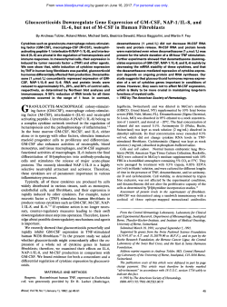 Glucocorticoids Downregulate Gene Expression of