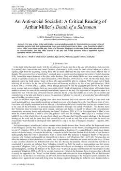 A Critical Reading of Arthur Miller`s Death of a Salesman
