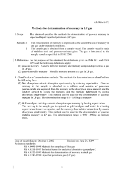 Methods for determination of mercury in LP gas