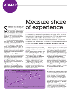 Measure share of experience