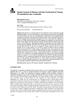 Spatial Analysis of Human Activities Performed in Cheung Ek