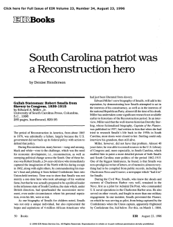 South Carolina Patriot Was a Reconstruction Hero