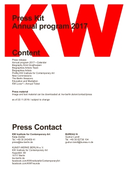 - KW Institute for Contemporary Art