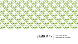 GHANAIANS Lizzy Hayes|Moritz Honors World Cultures 10