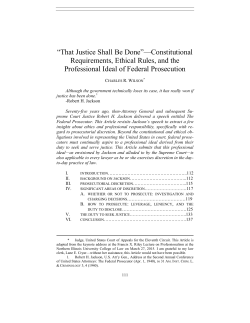 That Justice Shall Be Done - Northern Illinois University