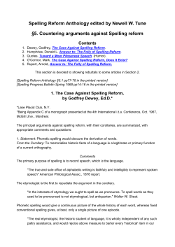 Spelling Reform Anthology &sect;5 - The English Spelling Society
