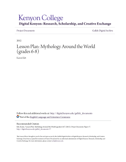 Lesson Plan: Mythology Around the World (grades