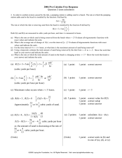2006 Pre-Calculus Free Response Question 2 (non