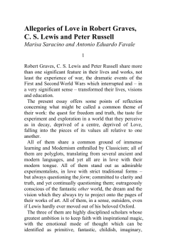 Allegories of Love in Robert Graves, C. S. Lewis and Peter Russell