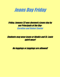 Jeans Day Friday - St. Louis Catholic School