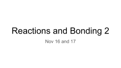 Reactions and Bonding 2