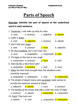 Parts of Speech