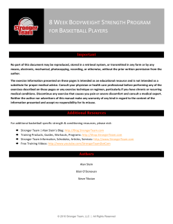 8 Week Bodyweight Strength Program for Basketball Players