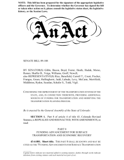 Senate Bill 09-108 - Colorado General Assembly
