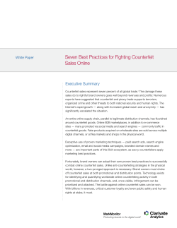 Seven Best Practices for Fighting Counterfeit Sales