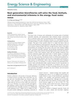 Next generation biorefineries will solve the food, biofuels, and