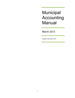 Municipal Accounting Manual