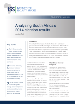 Analysing South Africa`s 2014 election results