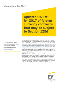 Updated US list for 2017 of foreign currency contracts