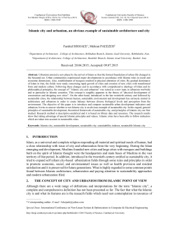 Islamic city and urbanism, an obvious example of sustainable