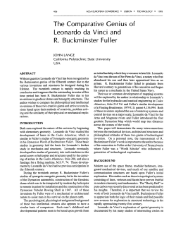 The Comparative Genius of Leonardo da Vinci and R. Buckminster