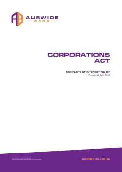 Conflicts of Interest Policy Statement