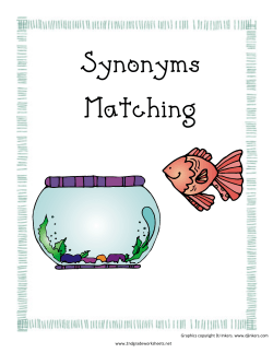 Synonyms Matching Cards