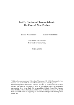 Tariffs, Quotas and Terms-of-Trade