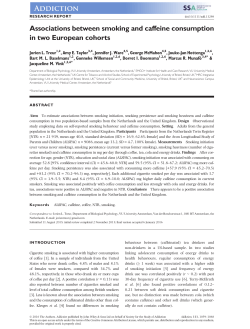Associations between smoking and caffeine consumption in two