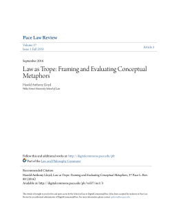 Law as Trope: Framing and Evaluating Conceptual Metaphors