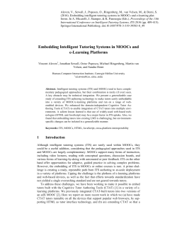 Embedding Intelligent Tutoring Systems in MOOCs and