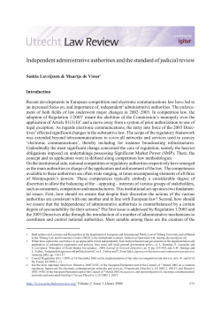 Independent administrative authorities and the standard of judicial