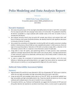 Polio Modeling and Data Analysis Report