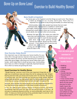 Bone Up on Bone Loss! - Partners In Obesity Prevention