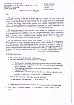 UNINVERSITY OF BEJAIA DEPARTMENT OF - E